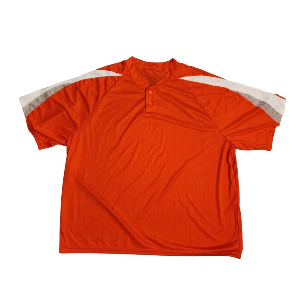 Augusta Sportswear Men's Moisture Management Pull Over Jersey Orange Size 3XL